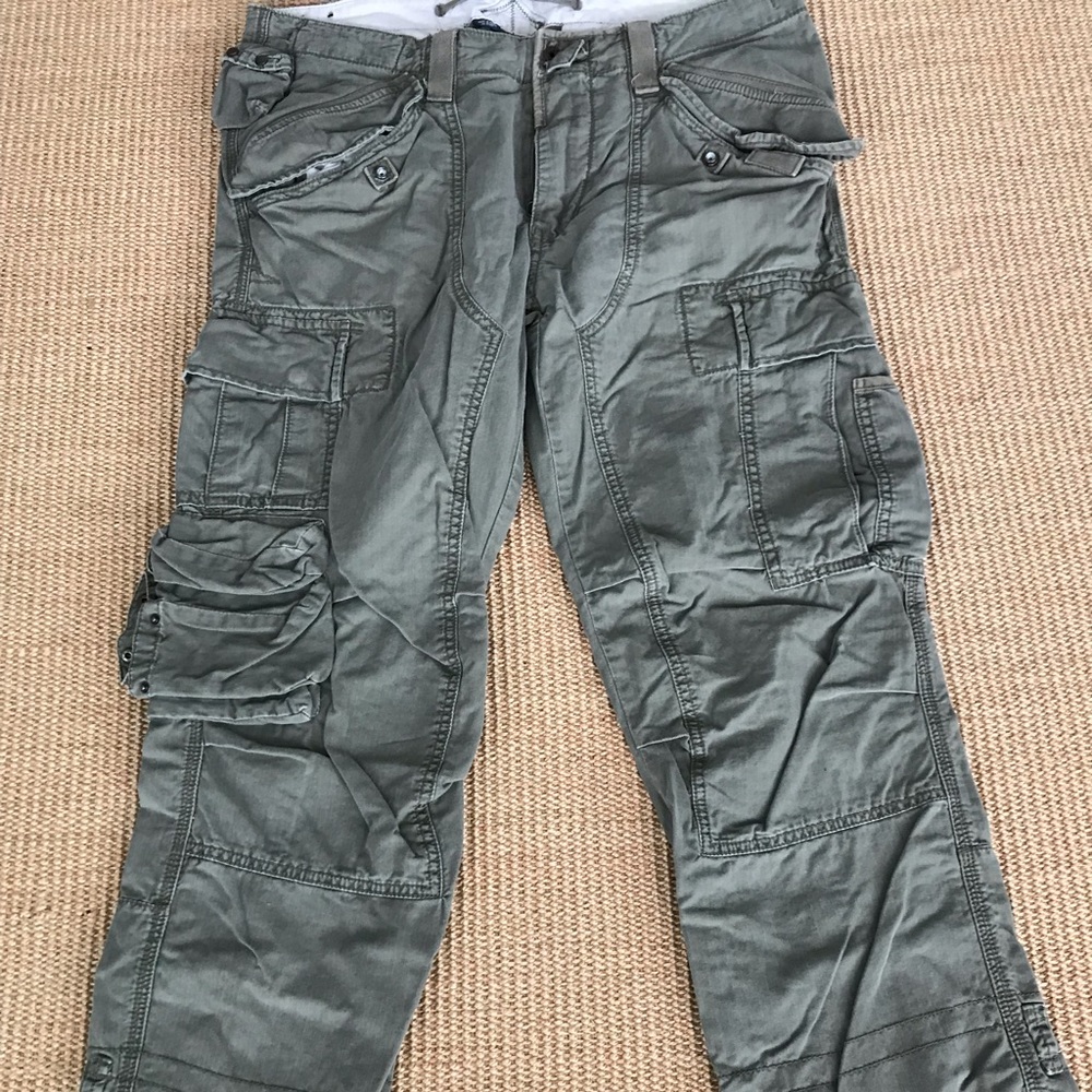 Polo camouflage pant w/drawstring at ankle